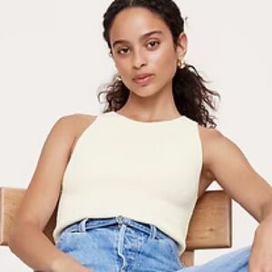 Banana Republic Sculpted Ribbed Tank Sweater Top